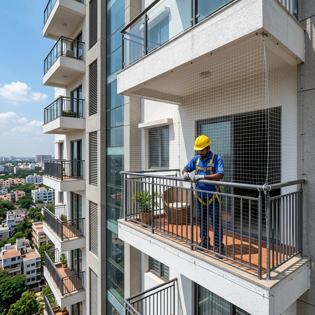 Balcony safety nets Chennai – MTR Enterprises