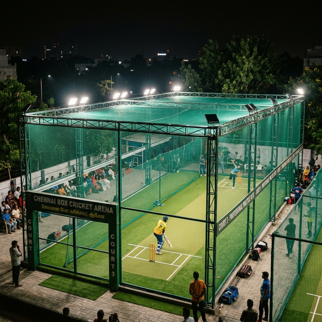 Box cricket net installation Chennai – MTR Enterprises